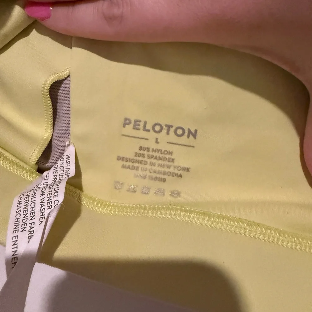 Peloton Yellow Cross-Back Sports Bra - Picture 2 of 3